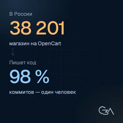 38 201 магазин в России, 98% коммитов — один человек